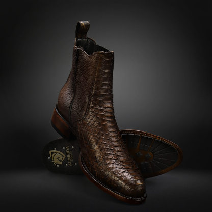 Brown Dubai Boots Python/Deer AL601