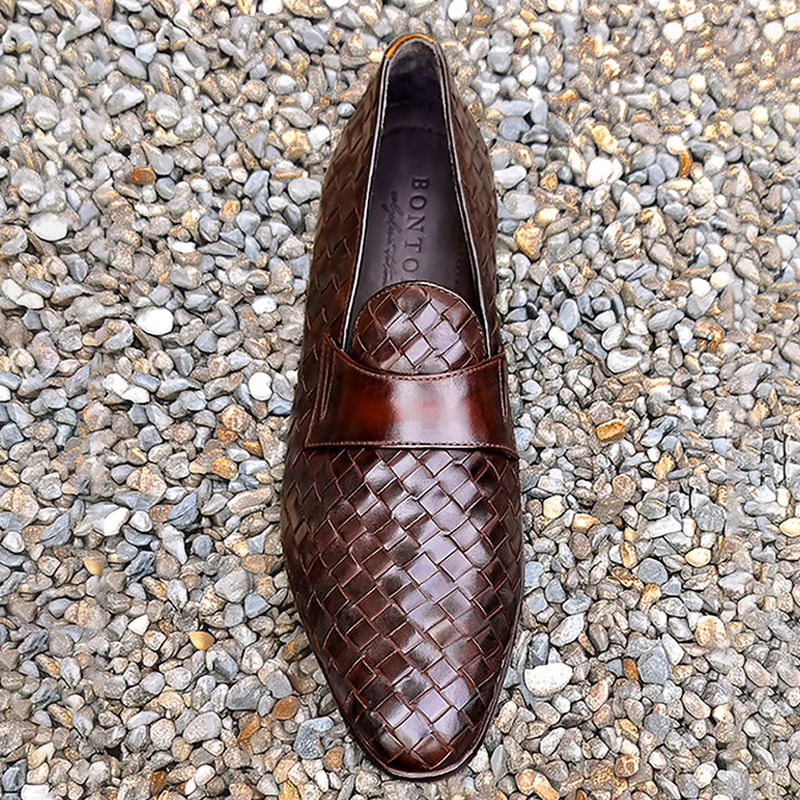 Bontoni Attractive Hand-woven Woven Penny Loafer
