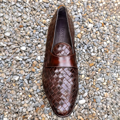Bontoni Attractive Hand-woven Woven Penny Loafer