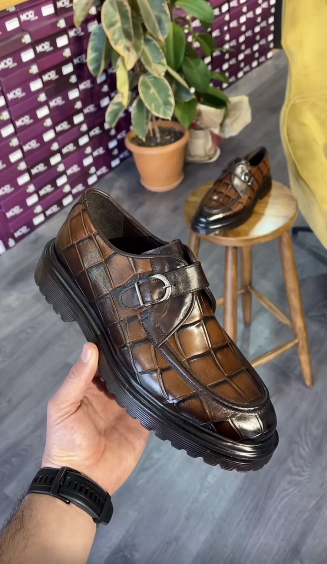 Men's Patterned Leather Shoes