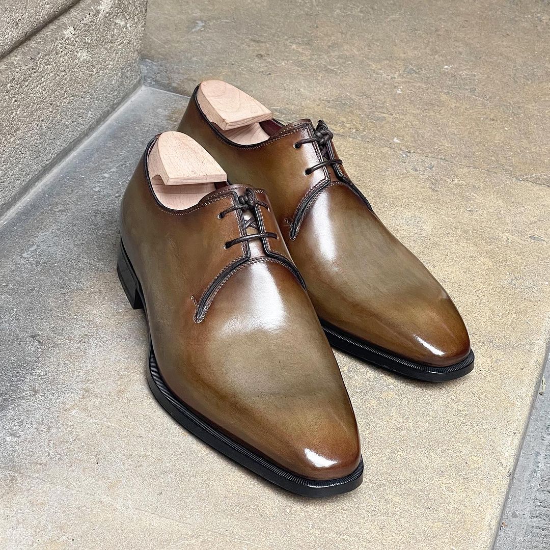 Derby Whole Cut - Light Brown Patina-(Buy 2 Free Shipping✔️)