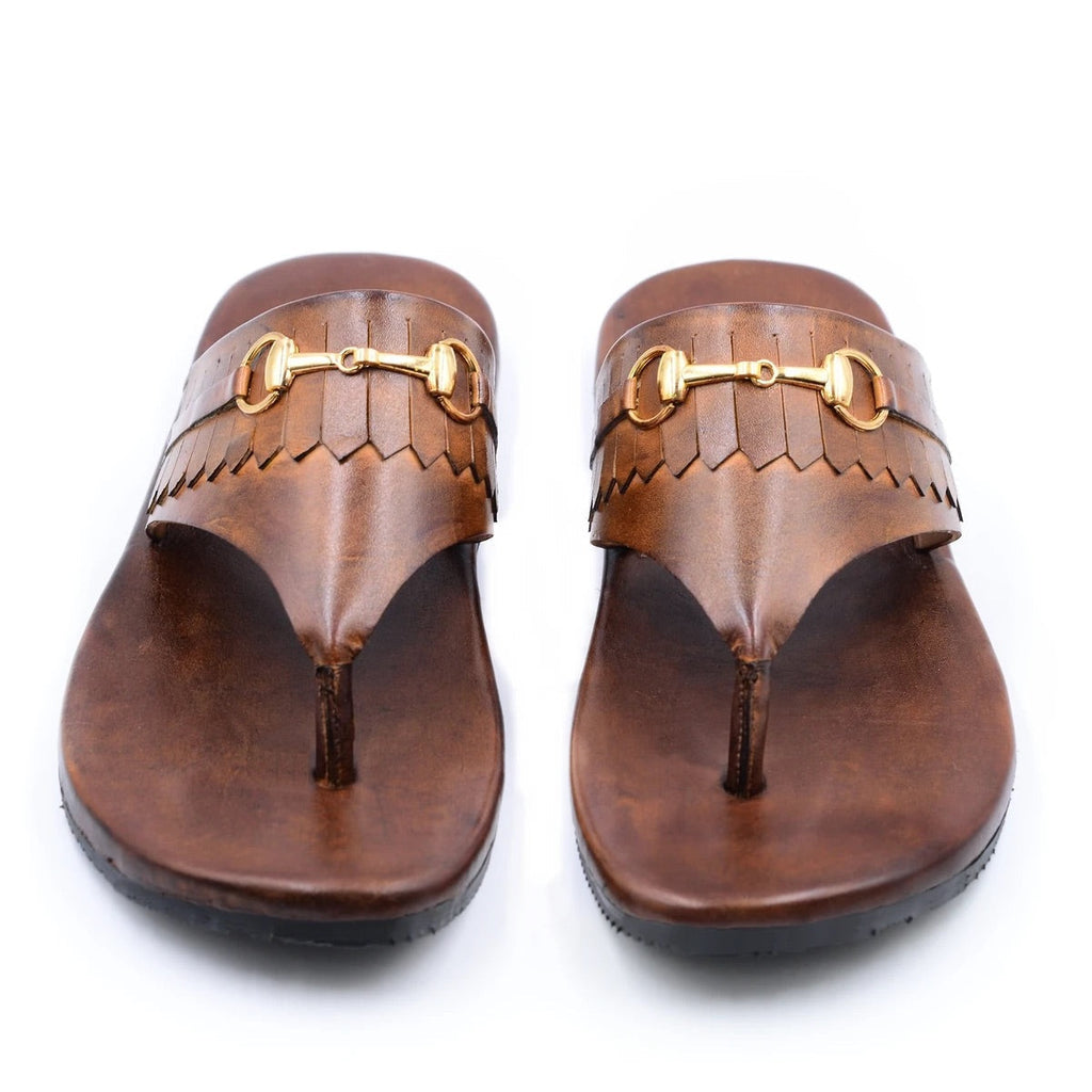 Pure Leather Handmade Chappal Browni-(Buy 2 Free Shipping✔️)