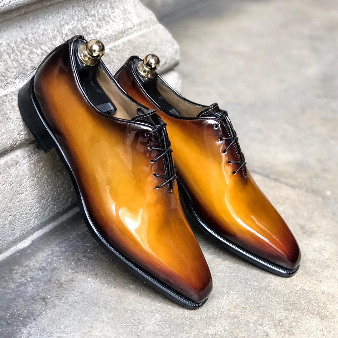 Patent Full-cut Cognac Brown Patient-(Buy 2 Free Shipping✔️)