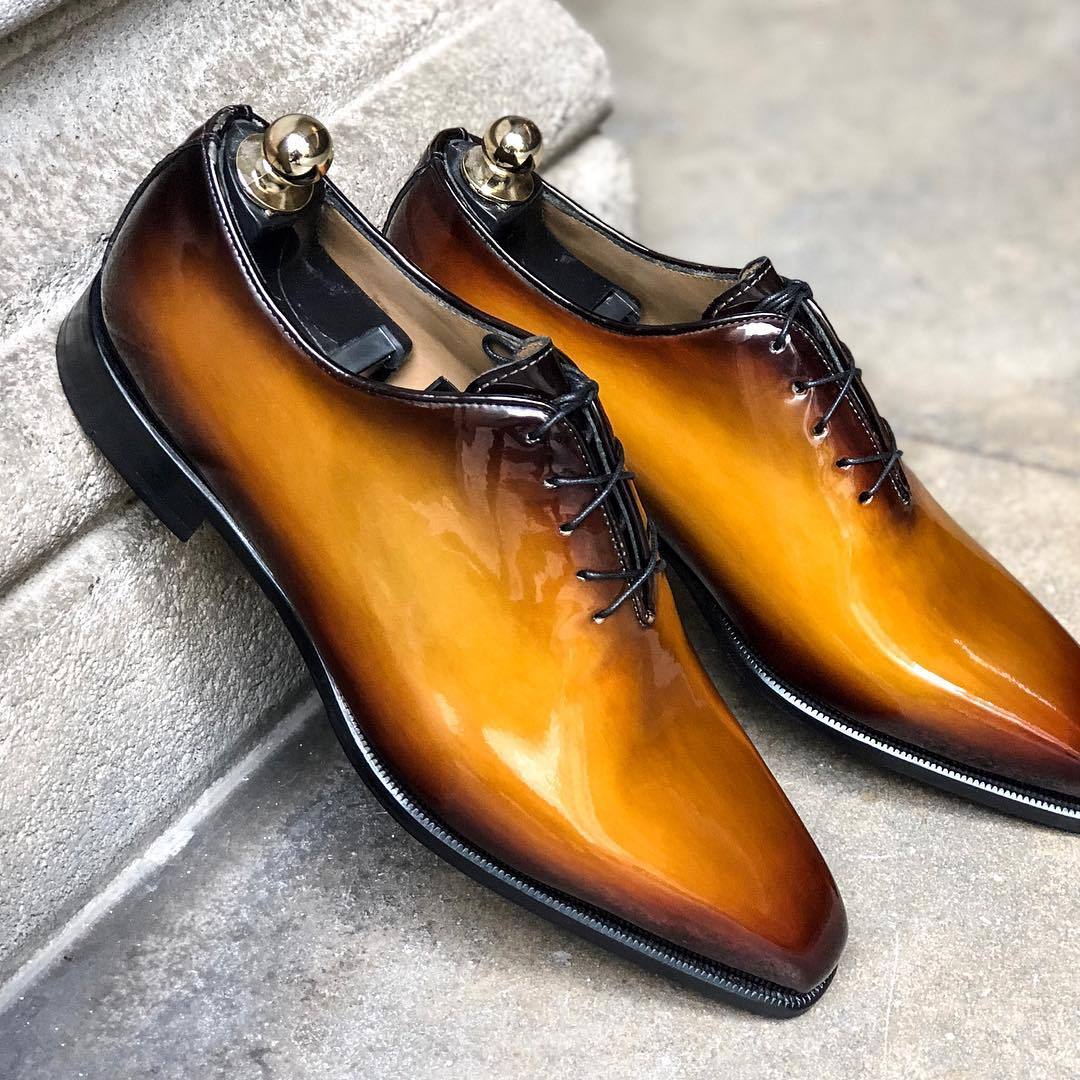Patent Full-cut Cognac Brown Patient-(Buy 2 Free Shipping✔️)
