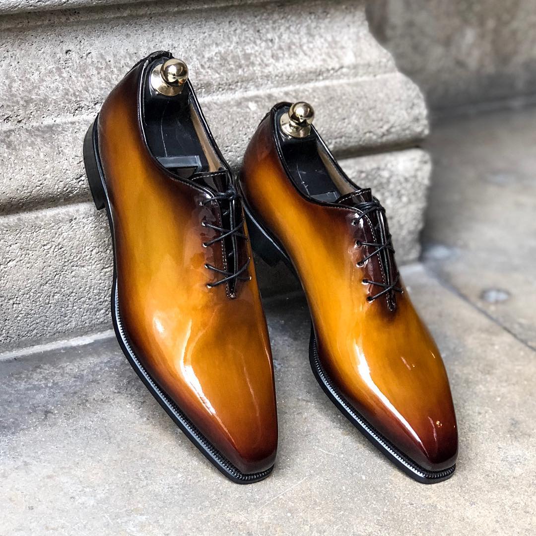 Patent Full-cut Cognac Brown Patient-(Buy 2 Free Shipping✔️)