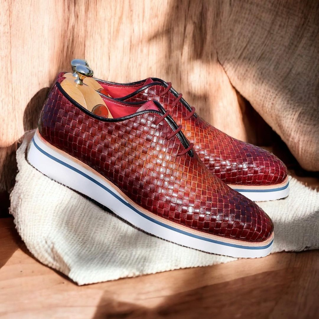 Men's Woven Leather Casual Shoes-(Buy 2 Free Shipping✔️)