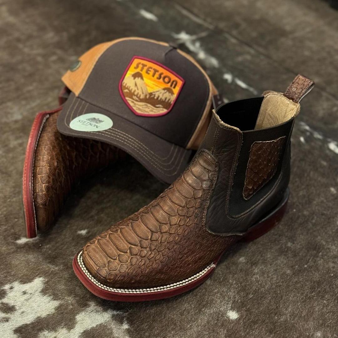 New Python Leather Boots