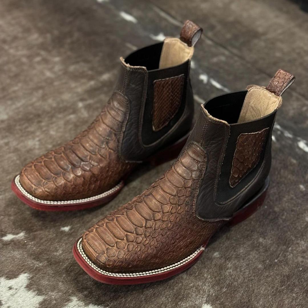 New Python Leather Boots