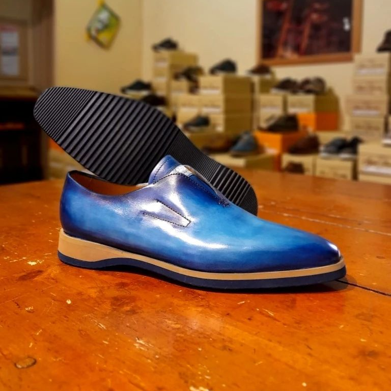 The Latest Shoes In Blue Or Rum
