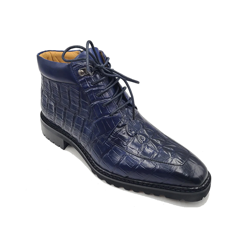 Wand Cameo-Alligator-brogue-Boots-Navy
