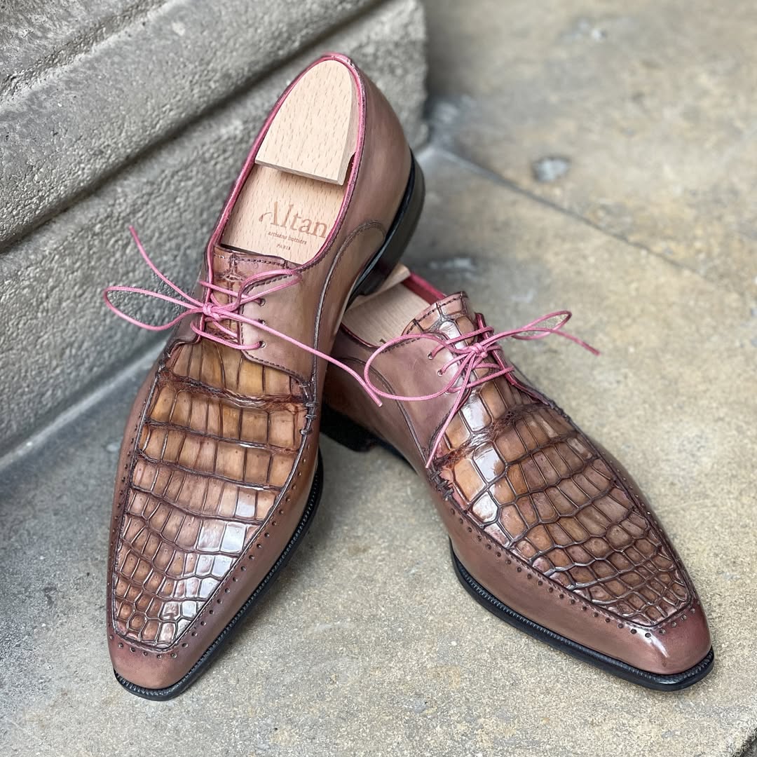 Shane By Altqn Bottier-tray In Vintage Skate Crocodile