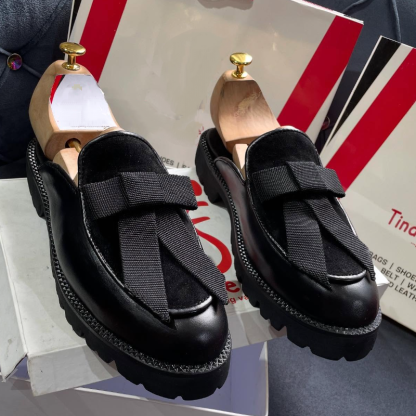 Handmade Cowhide Dress Half Slippers