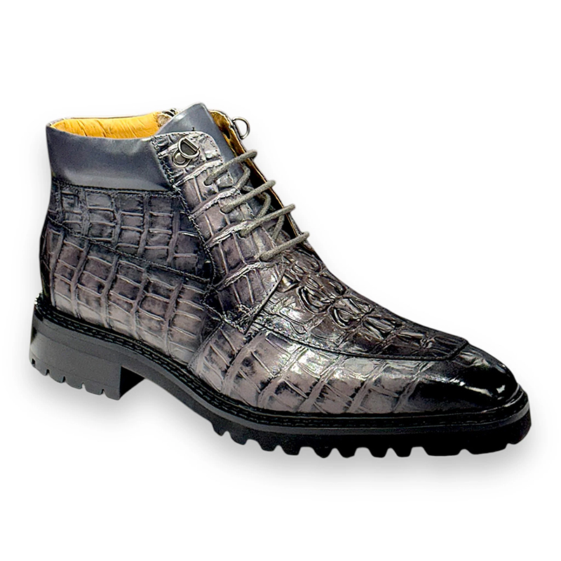 Wand Cameo-Alligator-brogue-Boots-Navy
