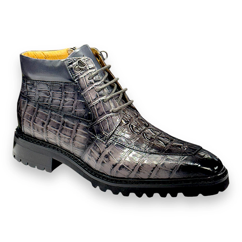 Wand Cameo-Alligator-brogue-Boots-Navy