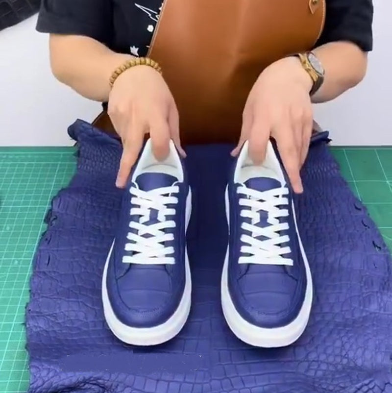 Blue Alligator Sneakers