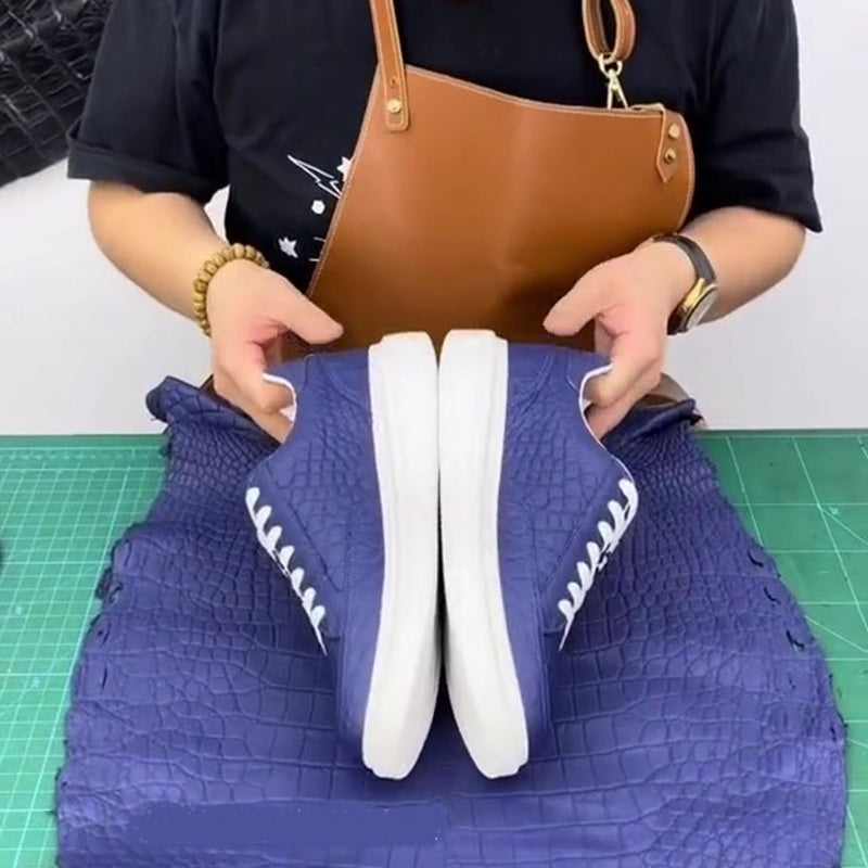 Blue Alligator Sneakers