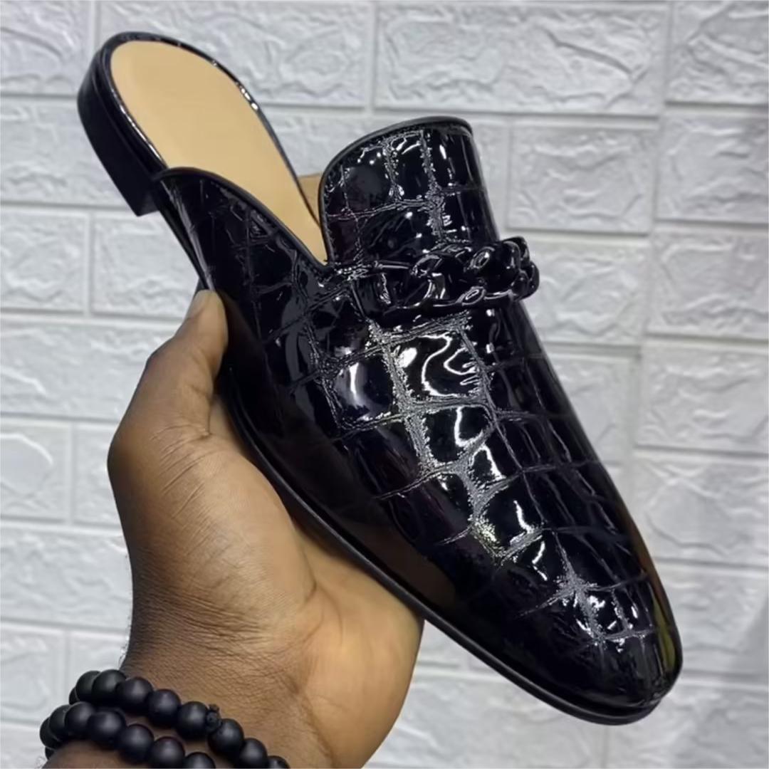 Top Quality Leather Pure Black Men's Shoes-(Buy 2 Free Shipping✔️)