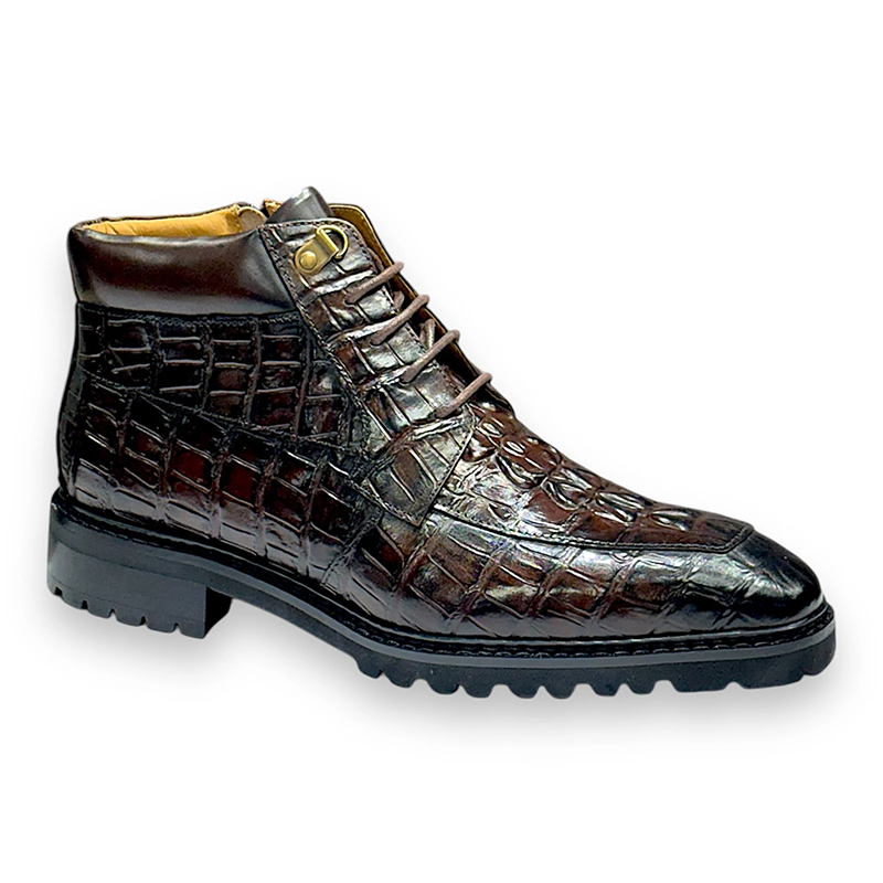 Wand Cameo-Alligator-brogue-Boots-Navy