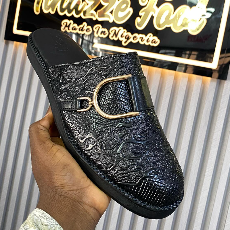 Handmade Textured Brass Decorative Slippers