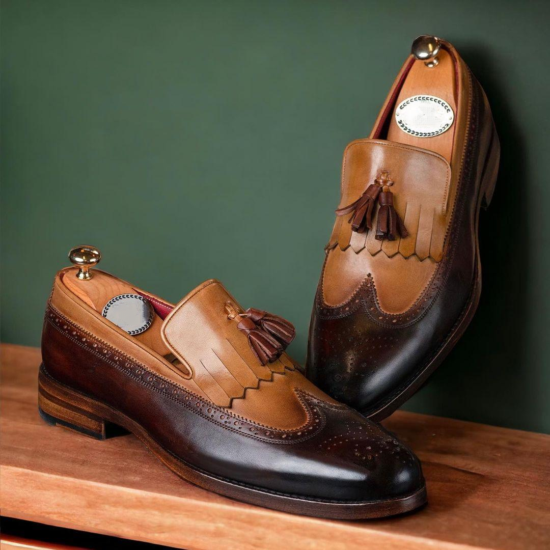 Kiltie Tassel Loafers Handmade To Order