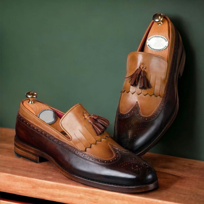 Kiltie Tassel Loafers Handmade To Order