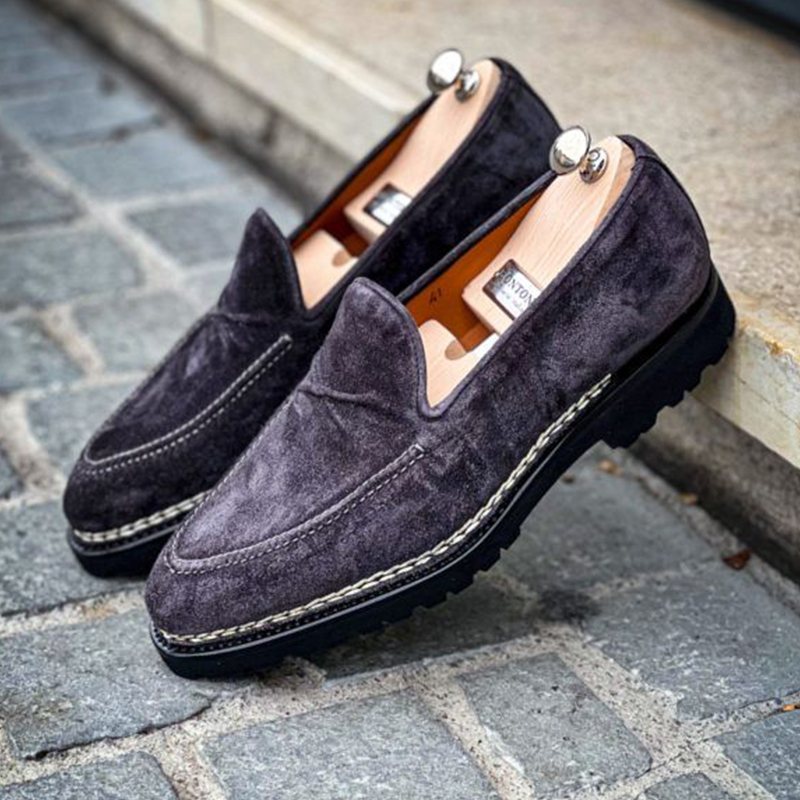 Bontoni ‘De Bustis’ Made-to-Order Loafer With Hand-sewn Cross-stitch