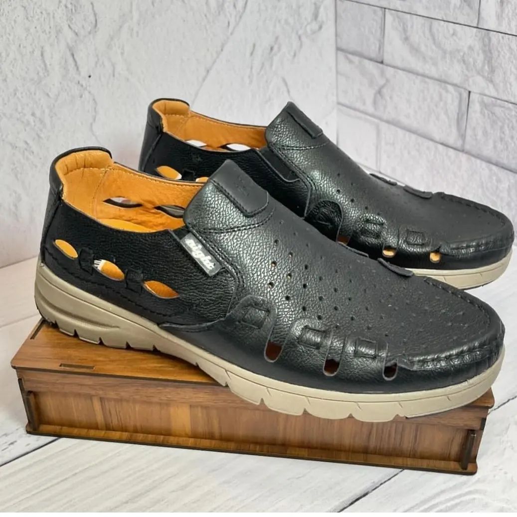 Handcrafted All-medical Natural Leather, Ultra-comfortable, Lightweight, Ultra-fashionable And Practical, Black Honey Color-(Buy 2 Free Shipping✔️)