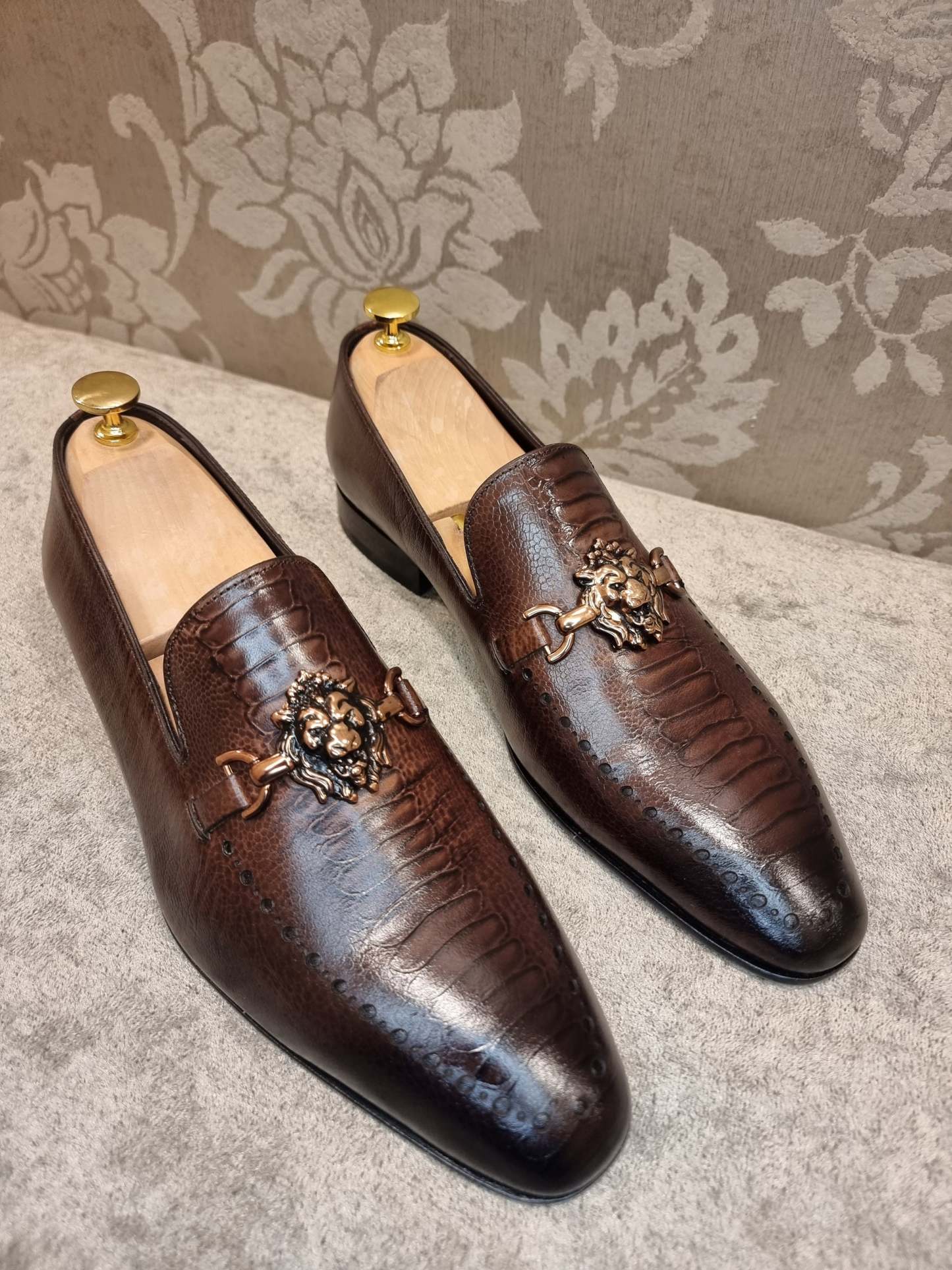 Brown Ostrich Leather-(Buy 2 Free Shipping✔️)