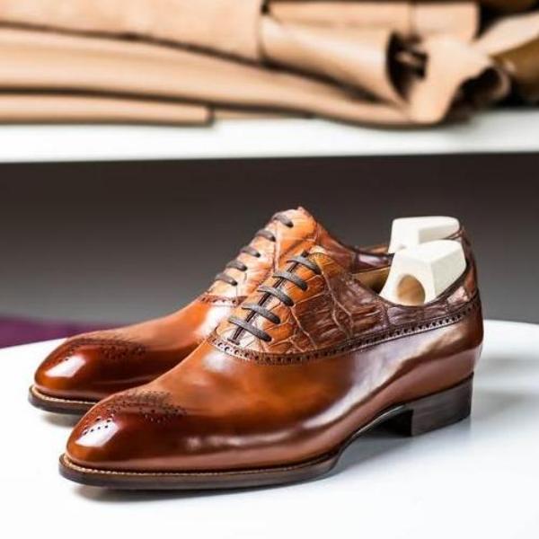 PremiumBrownCrocLuxOxfords