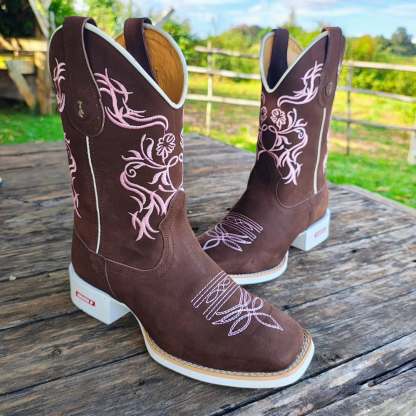 Florence Western Boots - Nescau Brown Leather