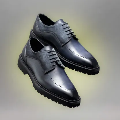 Derby Shoe With Rubber Commando Sole