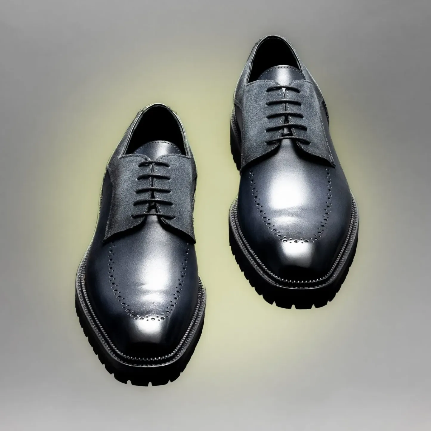 Derby Shoe With Rubber Commando Sole