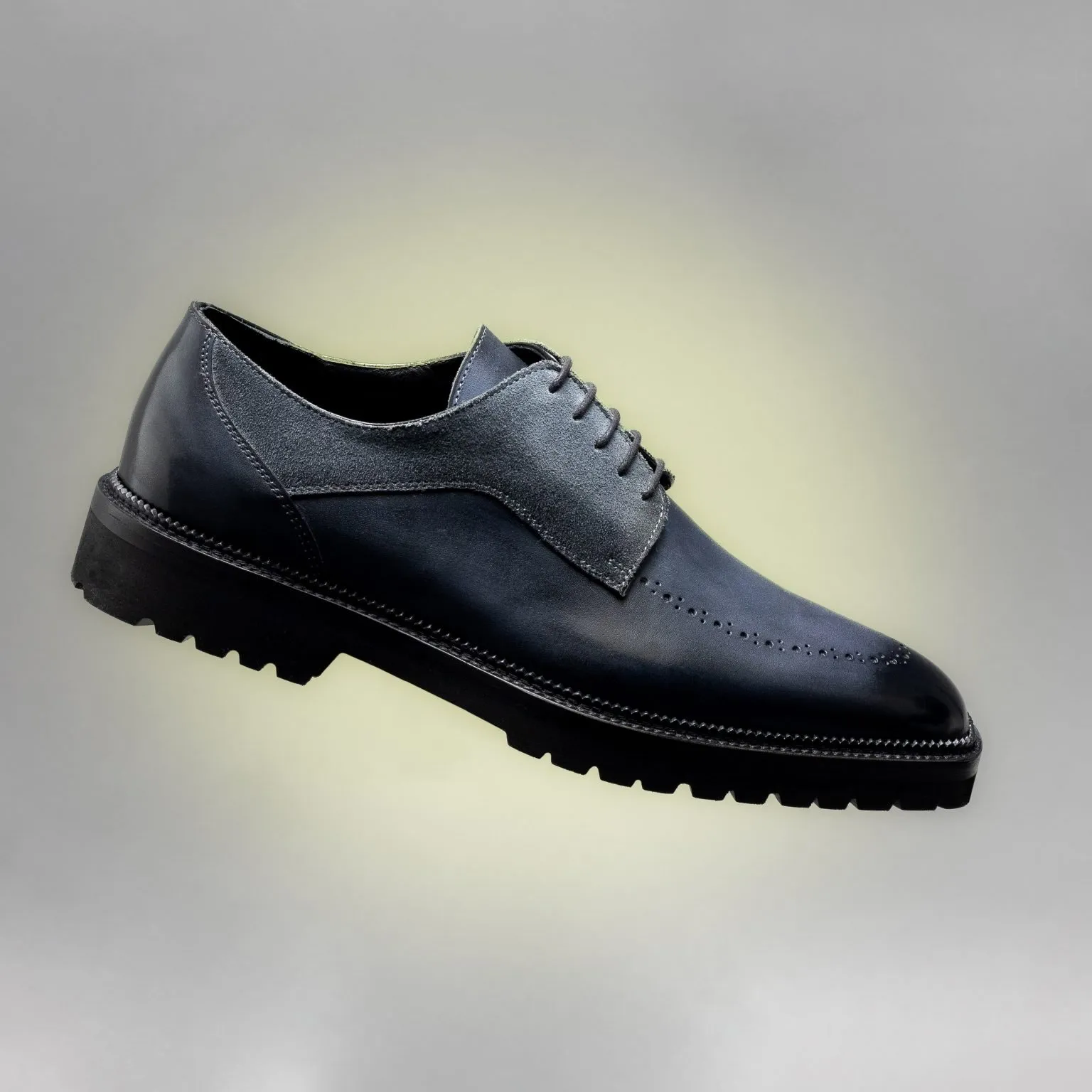 Derby Shoe With Rubber Commando Sole