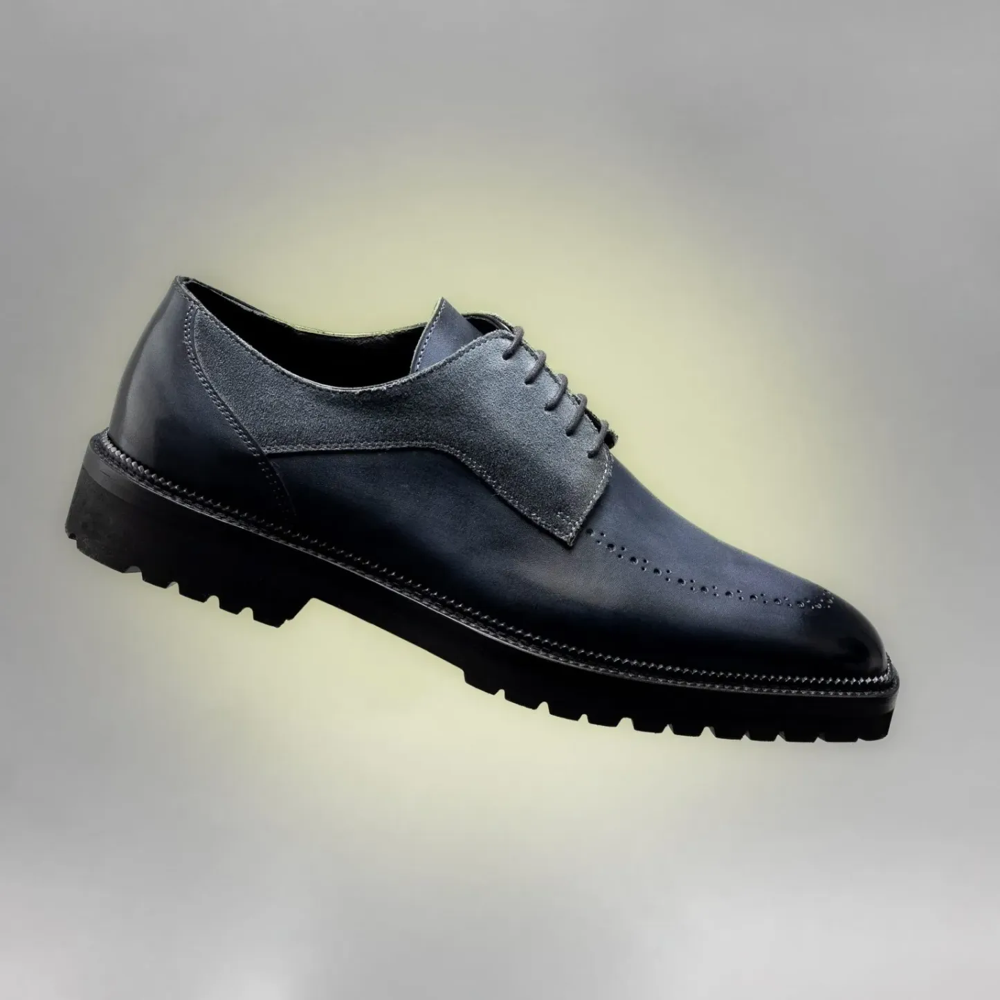 Derby Shoe With Rubber Commando Sole
