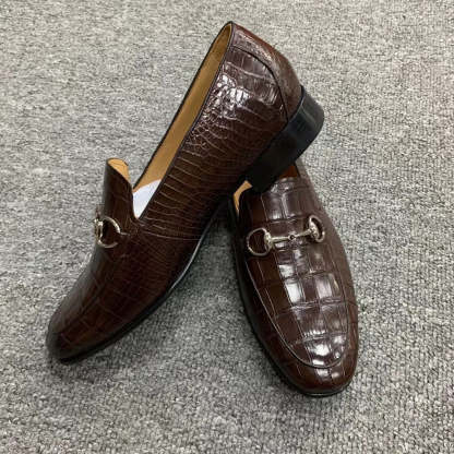 Men's Shoes Genuine Crocodile Alligator Skin Leather Handmade