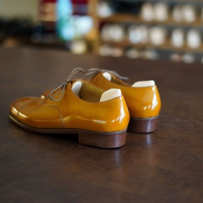 Just Completed - Bespoke Cap Oxford, Made In Our Exclusive  Custom Finish Tan Calf-(Buy 2 Free Shipping✔️)