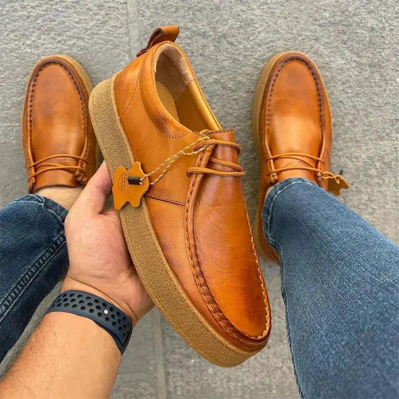 Men's Casual British Style Leather Sneakers-(Buy 2 Free Shipping✔️)