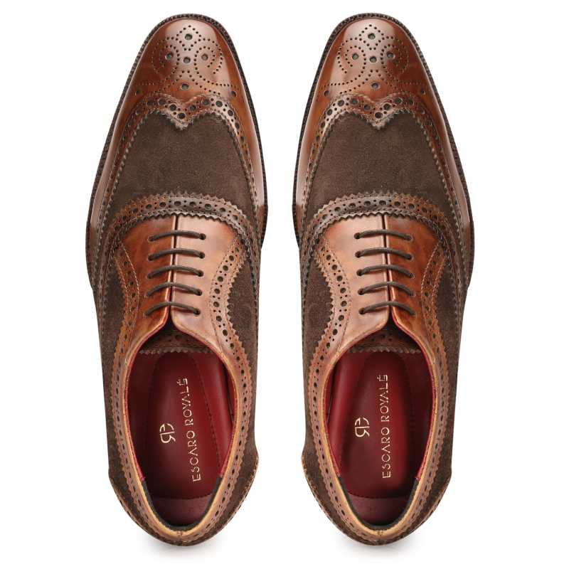 The London Wingtip Brogues In Hybrid Brown