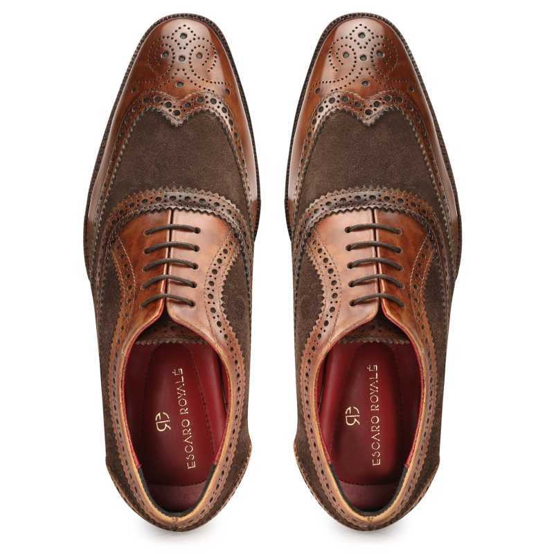 The London Wingtip Brogues In Hybrid Brown