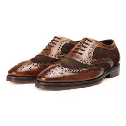 The London Wingtip Brogues In Hybrid Brown