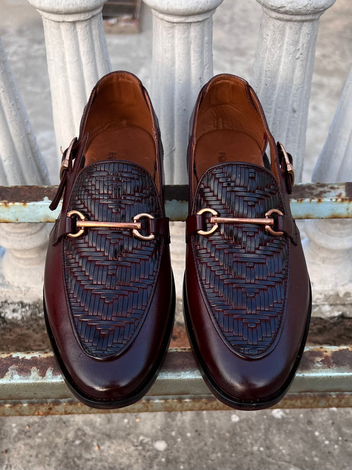 Maroon Leather Sandal