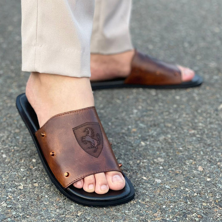 The Italian Brown Leather Chappal