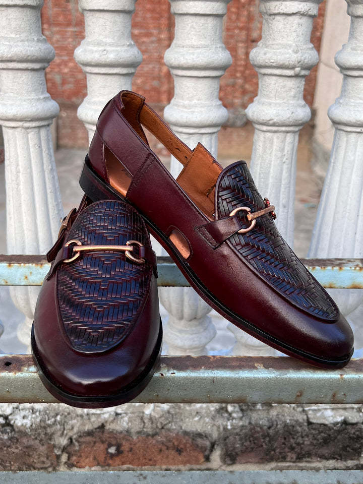 Maroon Leather Sandal