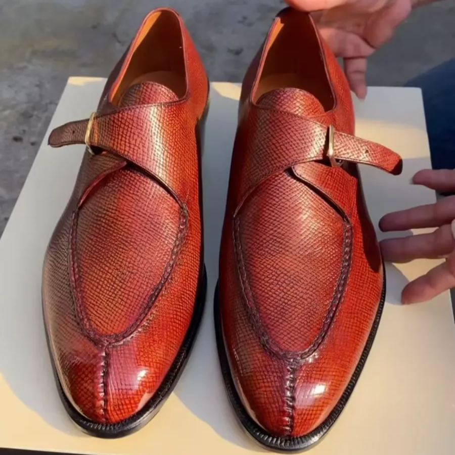 Italian Handmade Classic Genuine Leather Monk Shoes-(Buy 2 Free Shipping✔️) 