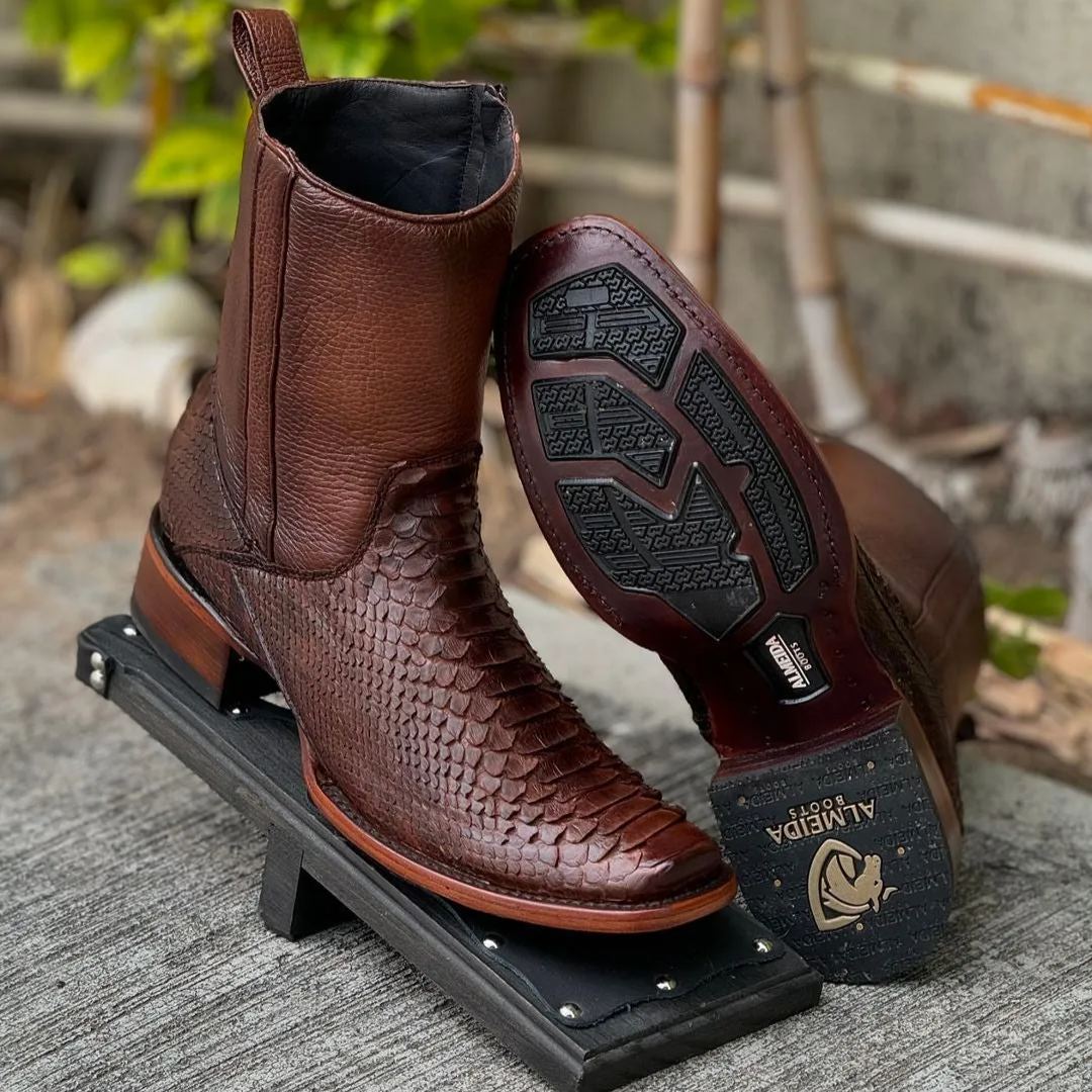 Italian Vintage Python Cowboy Boots(Buy 2 Free Shipping✔️)