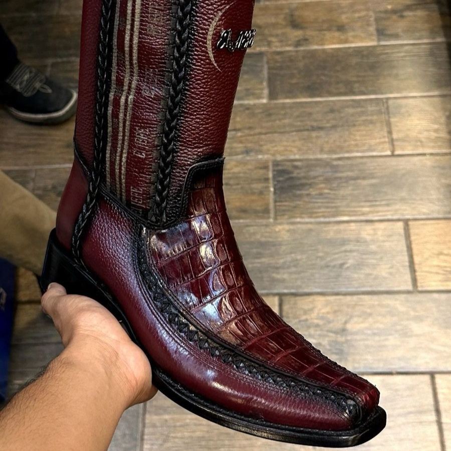 Men's Genuine Ostrich Leather Boots