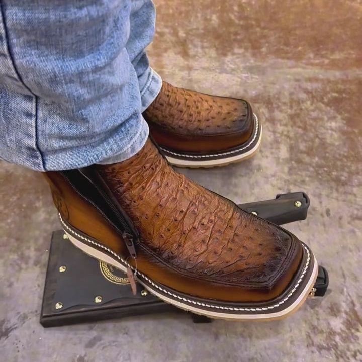 Alaska Ostrich Skin Cowboy Boots(Buy 2 Free Shipping✔️)