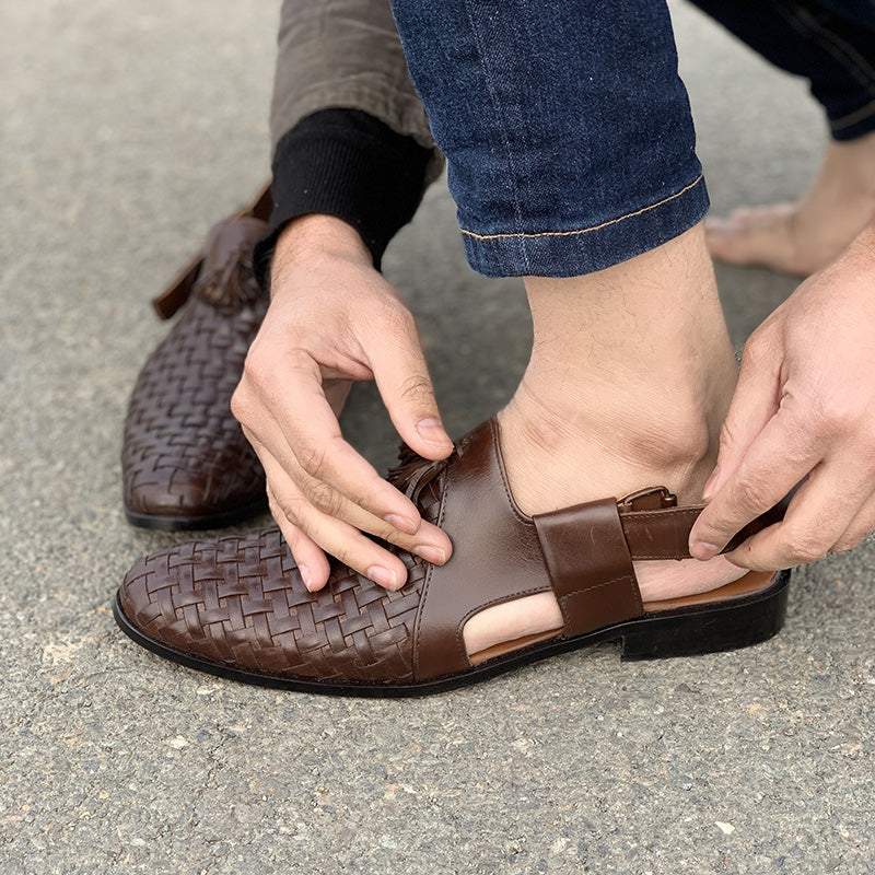 Handmade Woven Leather Kheri