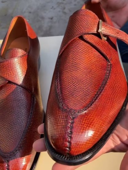 Italian Handmade Classic Genuine Leather Monk Shoes-(Buy 2 Free Shipping✔️) 