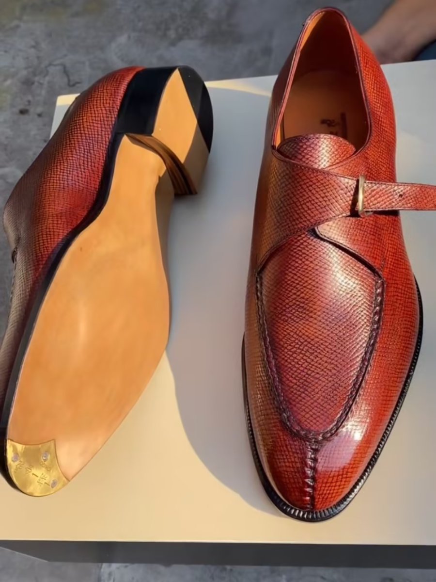 Italian Handmade Classic Genuine Leather Monk Shoes-(Buy 2 Free Shipping✔️) 